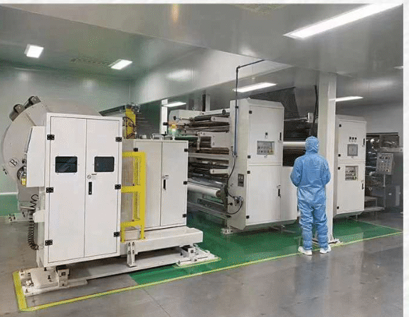 Coating line in production